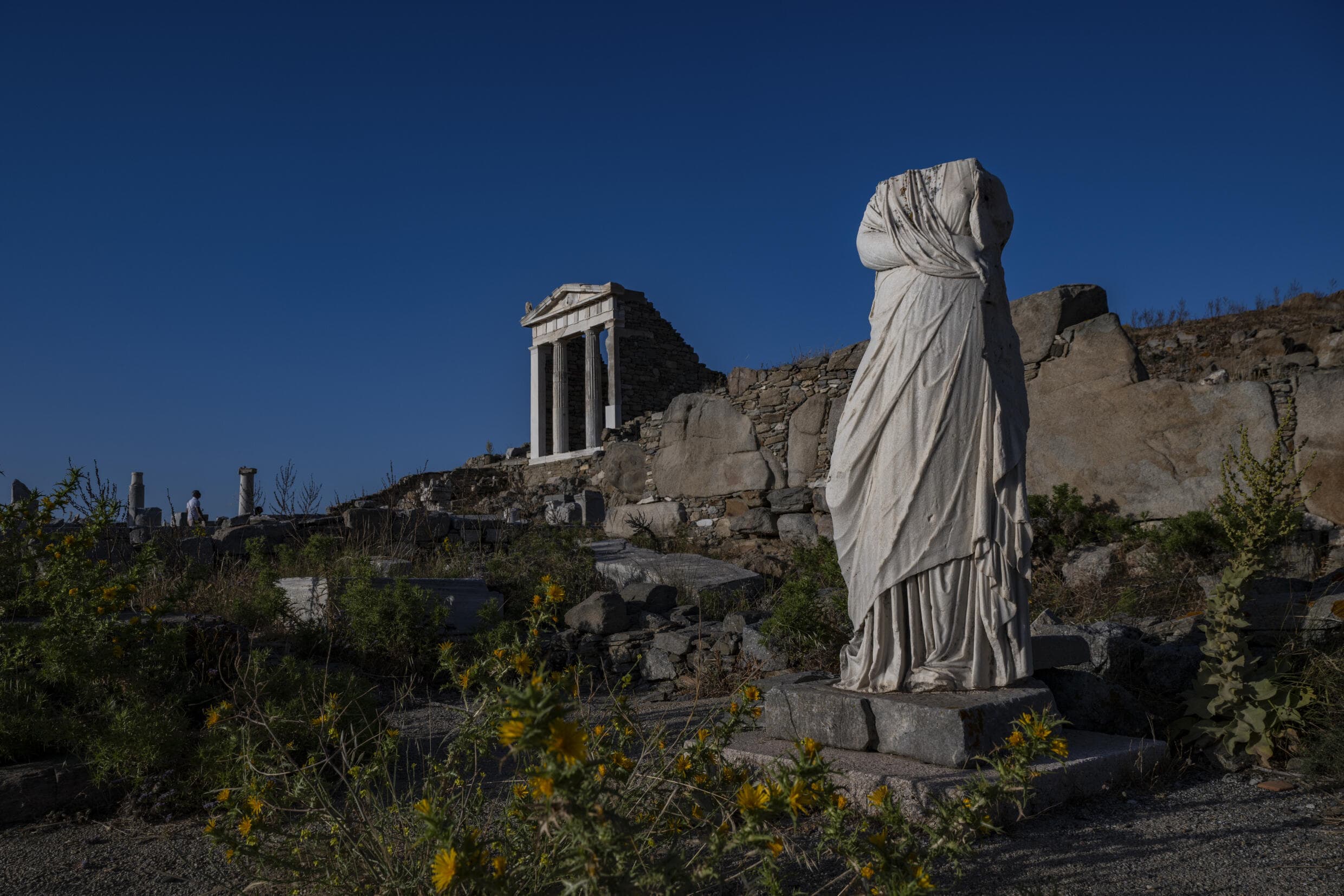 Le site antique de Délos est en danger en Grèce en raison de la montée inévitable de la mer Égée.